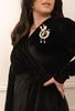 Picture of VELVET DRESS WITH BROOCH